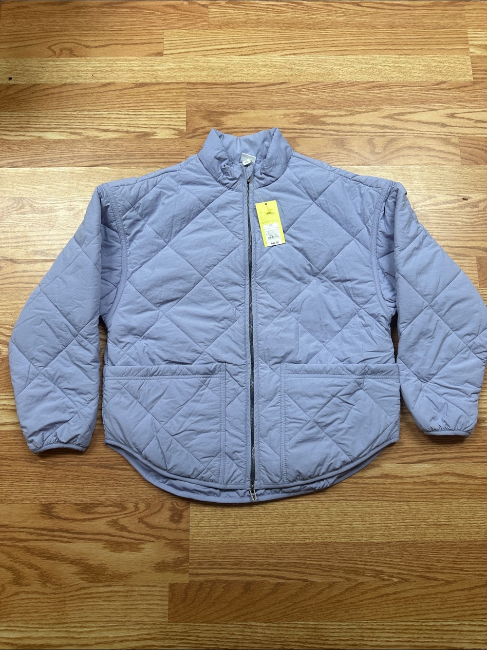 All in Motion Women’s Oversized Quilted Puffer Jacket Lavender XS NWT